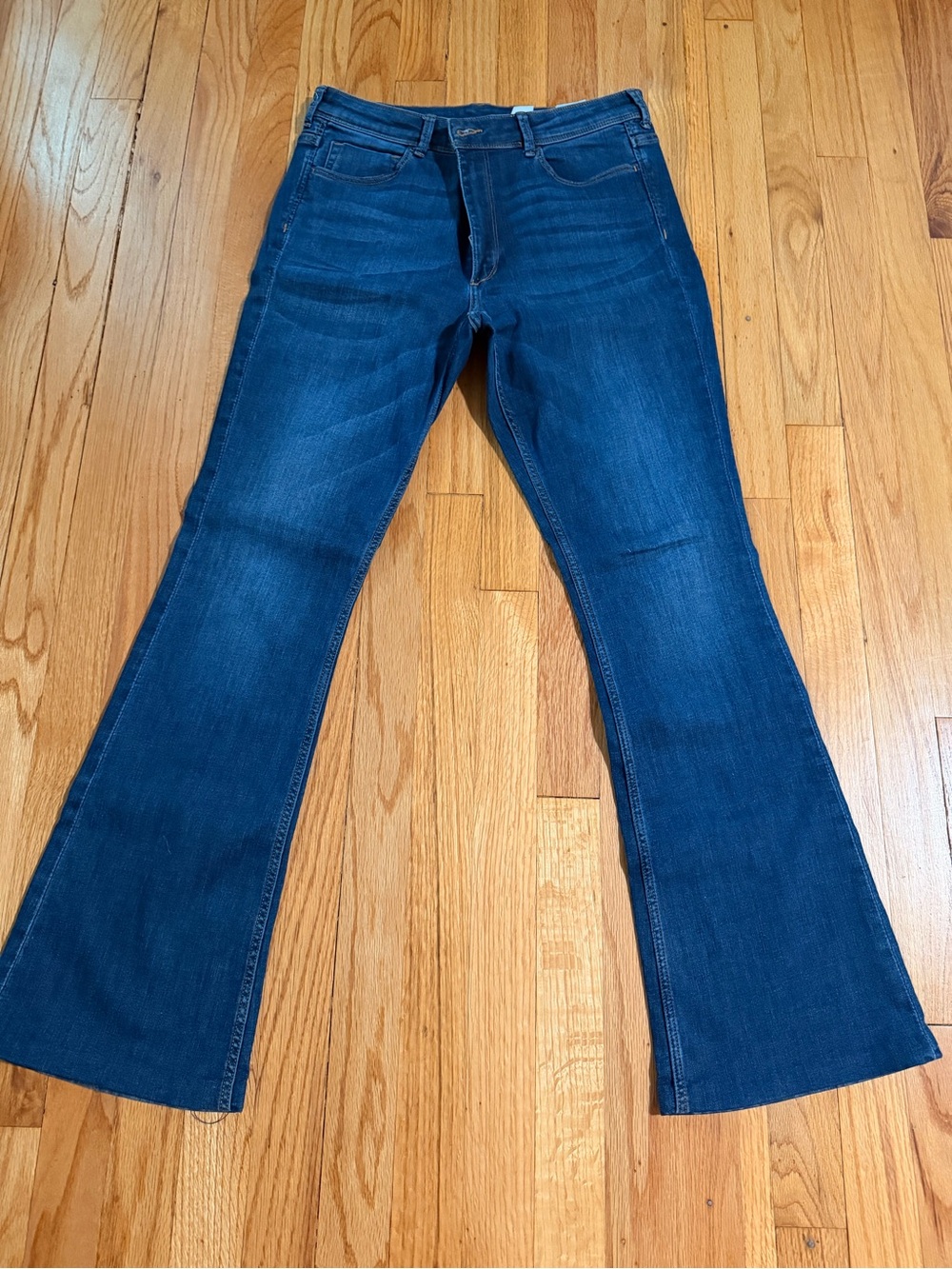 Women's Dark Indigo Flare Jeans - Classic Wide Leg